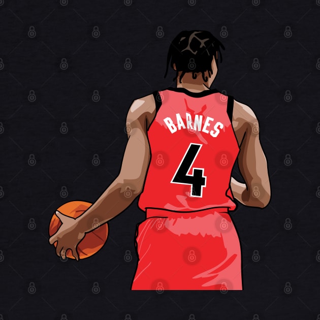 Scottie Barnes Vector Back Red by qiangdade